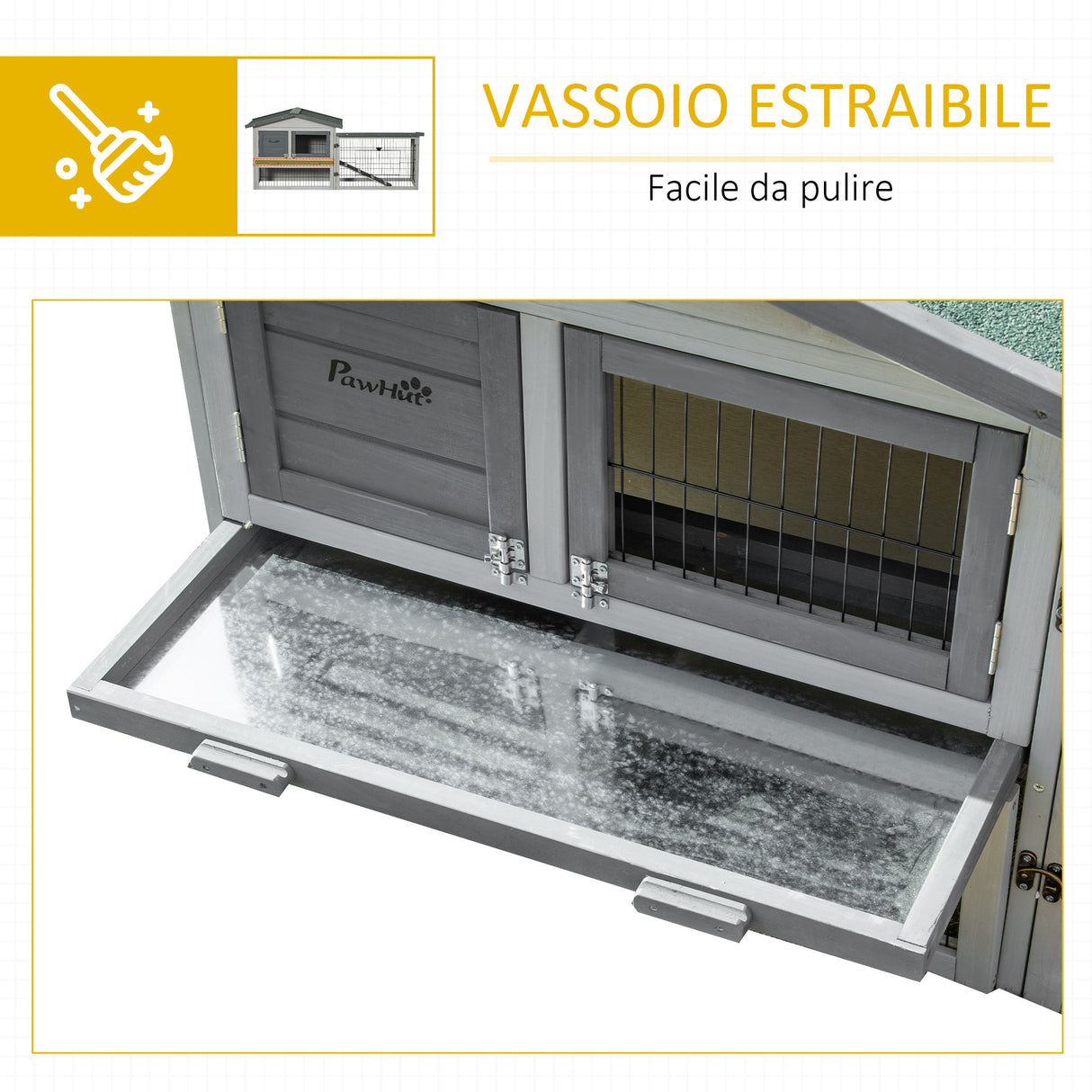 easycomfort easycomfort conigliera a 2 livelli in legno dabete per esterni con tetto in asfalto 154 5x52 5x68 5cm grigio