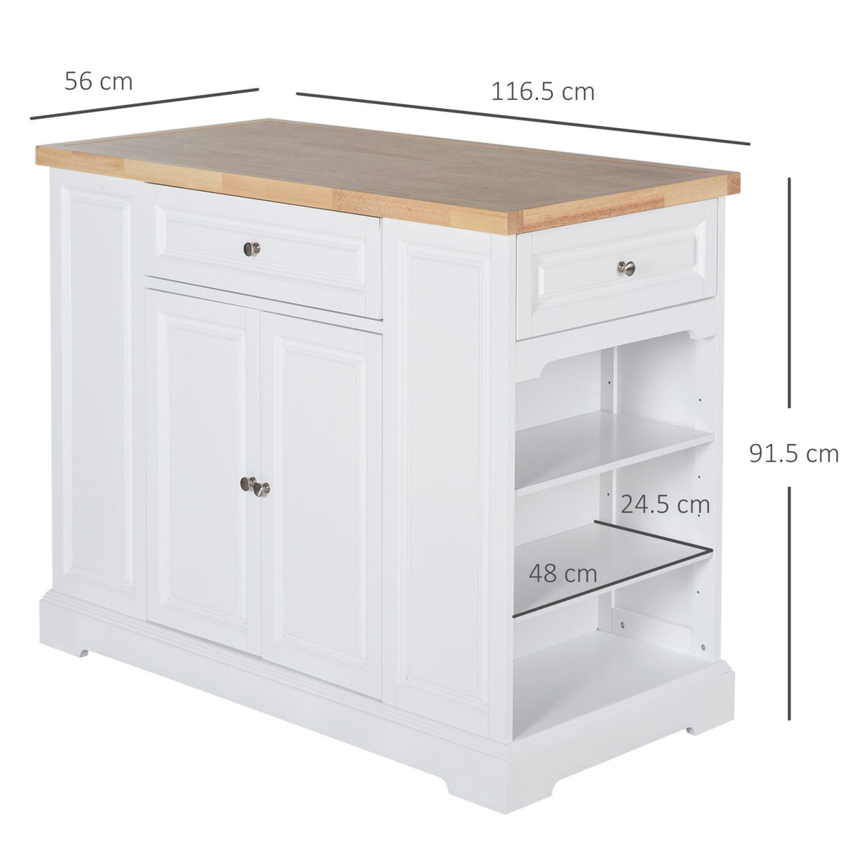 easycomfort easycomfort credenza isola da cucina in legno bianco con 3 cassetti e 1 armadietto ean 8054144138688