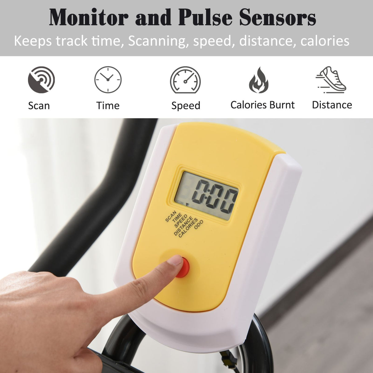 easycomfort easycomfort cyclette professionale per persone 120 185cm con sellino e manubrio regolabili schermo lcd supporto smartphone ean 8054111847711