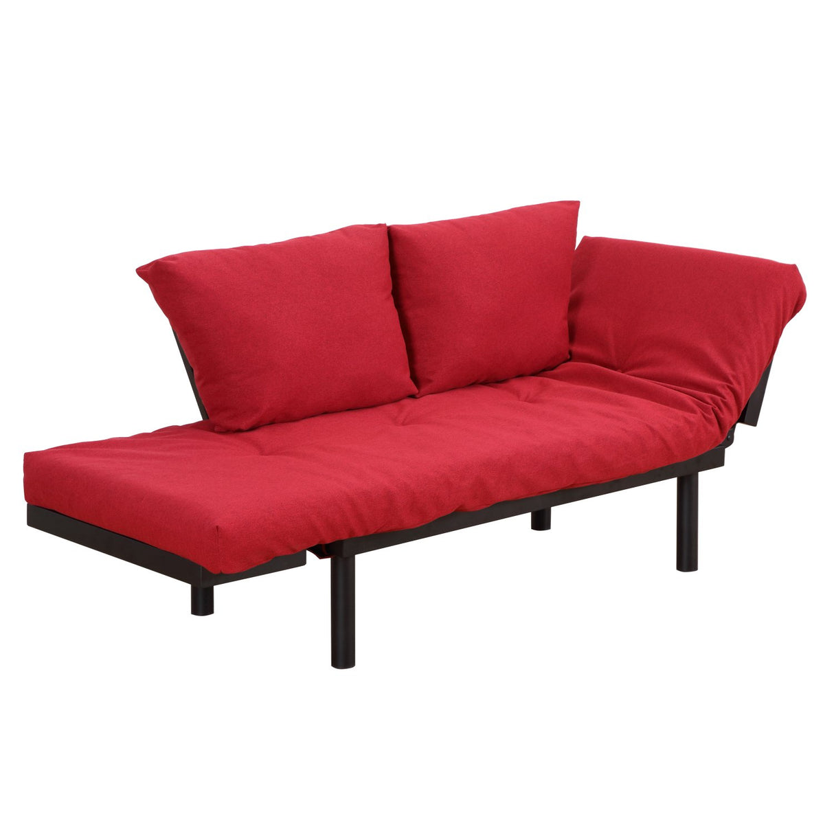 easycomfort easycomfort divano letto 2 posti in tessuto di lino rosso 166x70x80cm ean 8054144139289