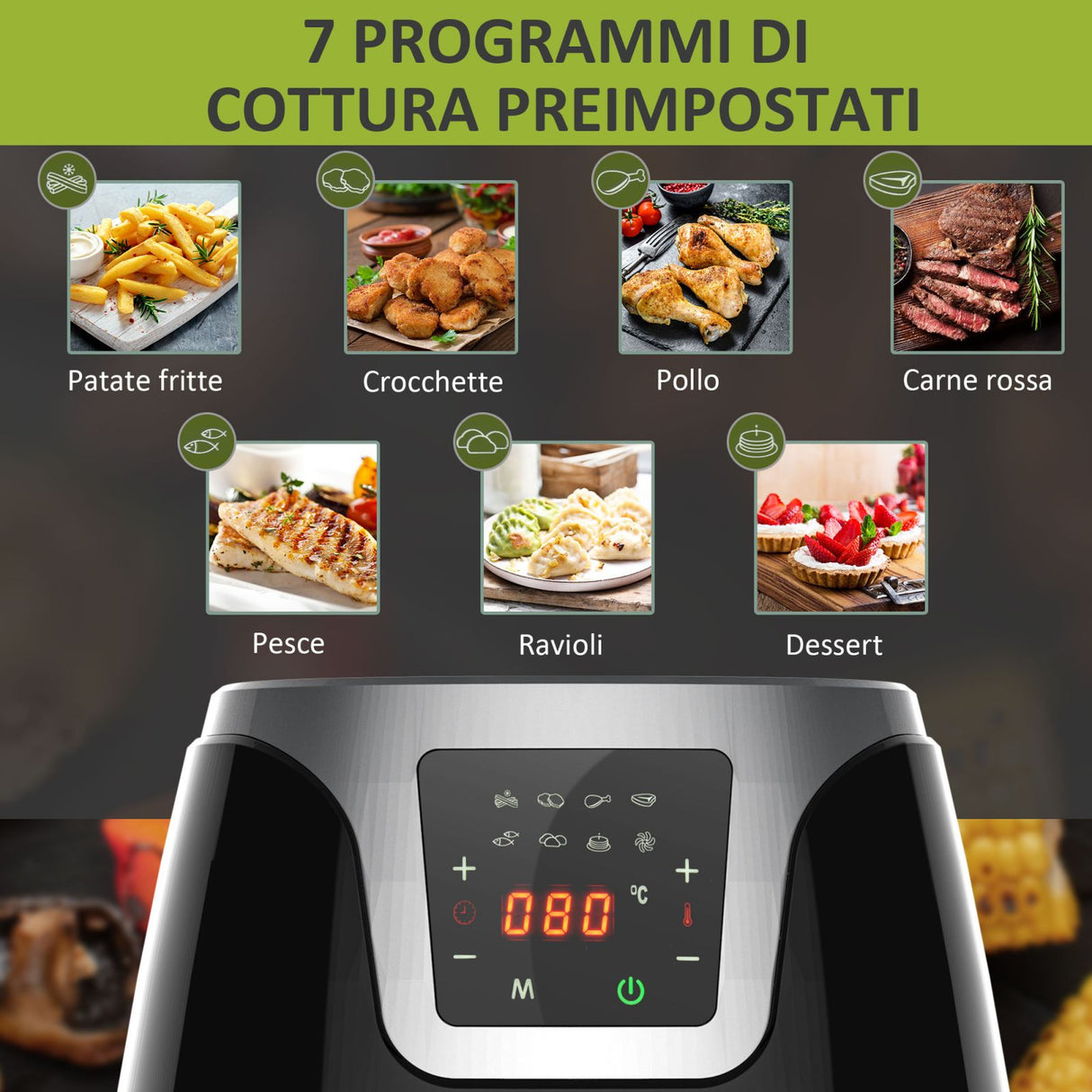 easycomfort easycomfort friggitrice ad aria calda 3 5l 7 programmi temperatura regolabile 80 200c 1500w friggitrice senza olio con timer 60 minuti touchscreen