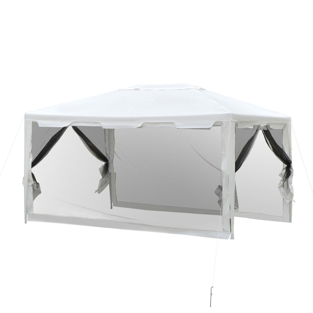 easycomfort easycomfort gazebo in tessuto pe con zanzariera bianco 4x3m ean 8054144139678