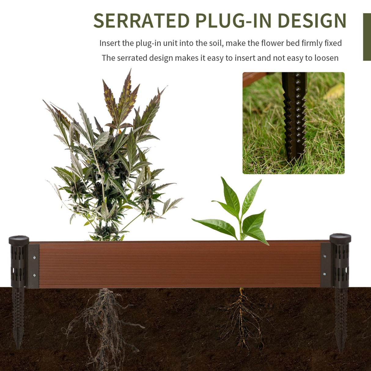 easycomfort easycomfort letto per orto in hdpe fioriera da esterno per piante e verdure marrone ean 8054144138183