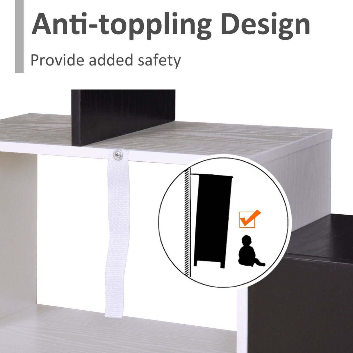 easycomfort easycomfort libreria a muro dal design moderno in legno bianco e nero 95 x 22 x 150cm ean 8054144130972