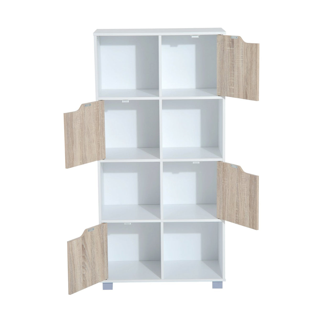 easycomfort easycomfort libreria di design a 8 scompartimenti in legno bianco 60x30x122cm ean 8054111845427