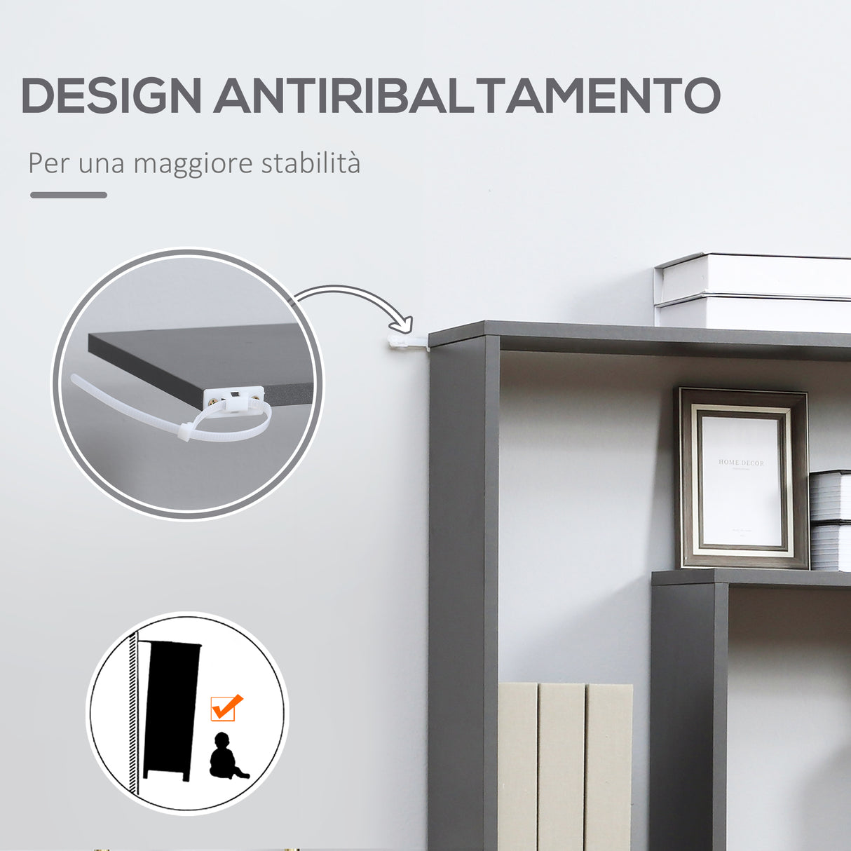 easycomfort easycomfort libreria moderna in legno truciolato con ripiani irregolari per camera da letto studio e soggiorno 125x22x129 cm