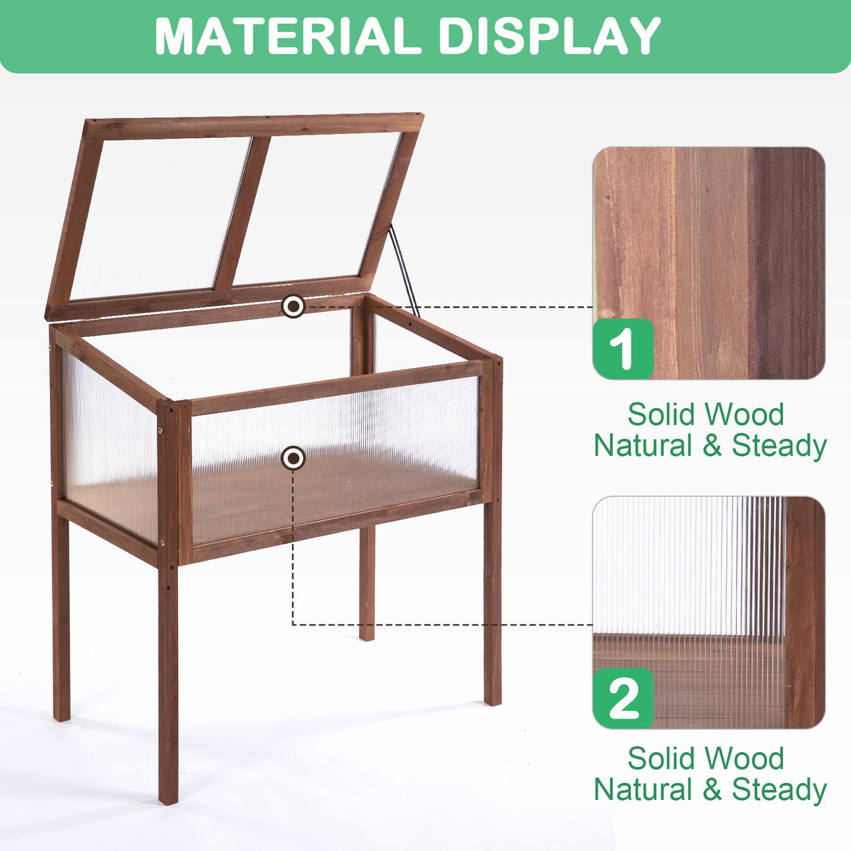 easycomfort easycomfort mini serra serre agricole prezzi da giardino in legno e policarbonato con tetto apribile ean 8054144137339