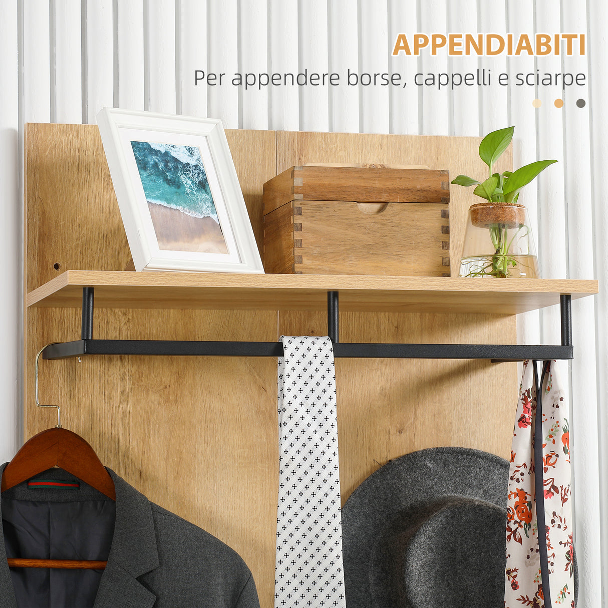 easycomfort easycomfort mobile da ingresso con scarpiera bassa panca e appendiabiti da 4 ganci in truciolato e acciaio 60x28x120 cm