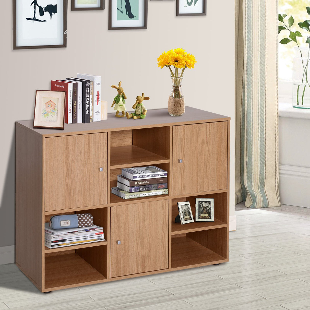easycomfort easycomfort mobile libreria 6 vani in legno 110x40x78cm ean 8054144131177