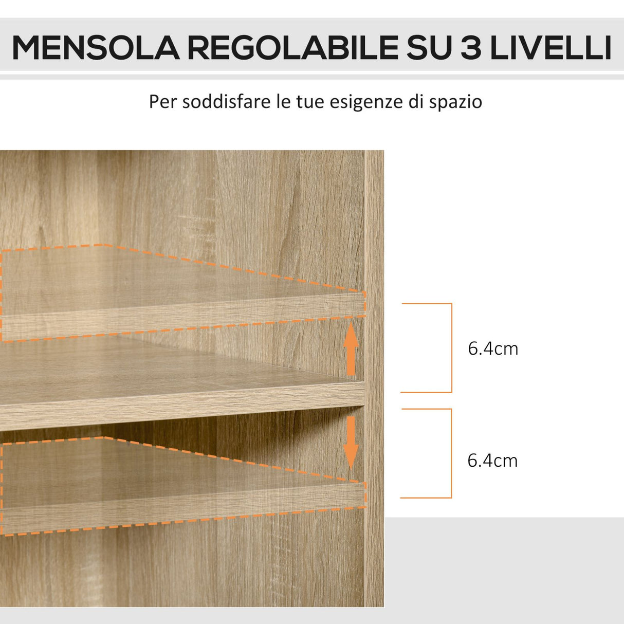 easycomfort easycomfort mobile multiuso con 4 ruote rovere 80x40x72cm