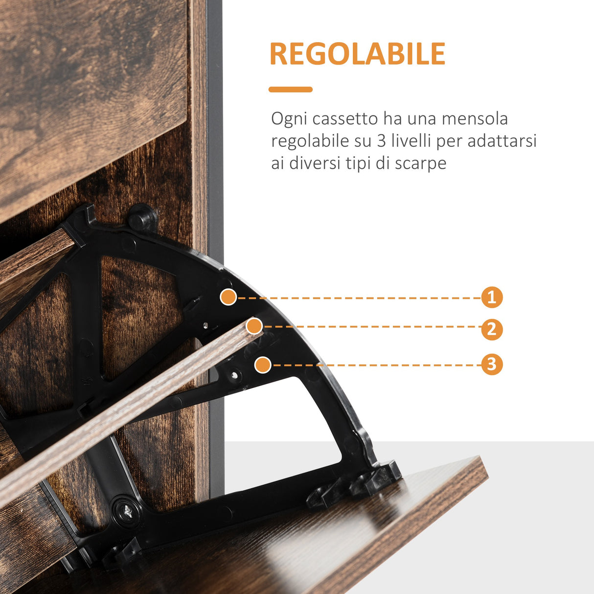 easycomfort easycomfort mobile scarpiera salvaspazio 12 scarpe stile industriale legno metallo