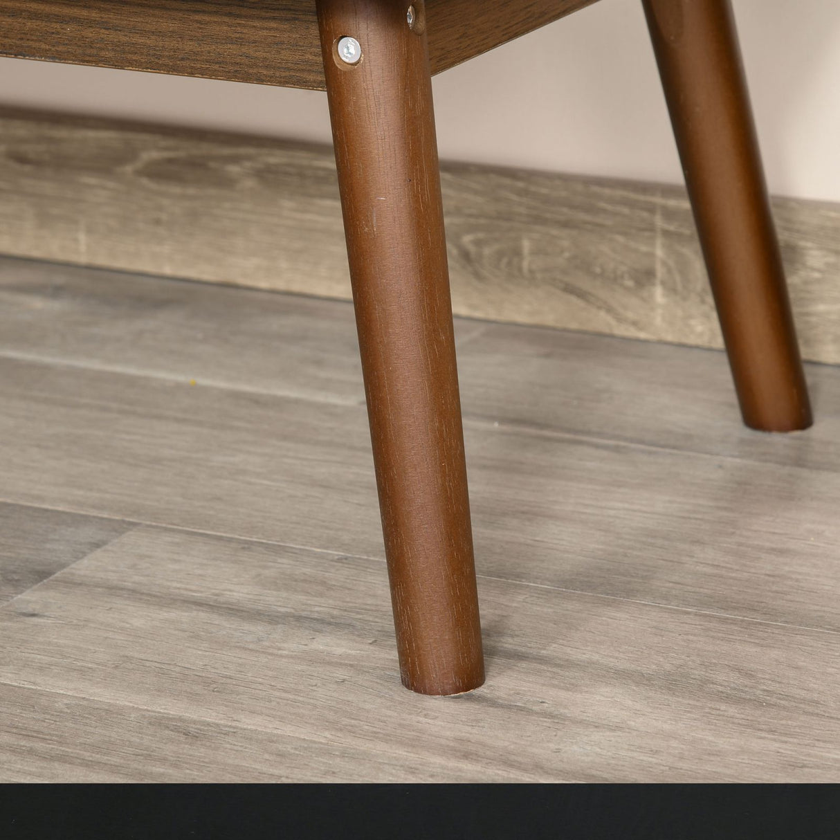 easycomfort easycomfort mobile tv moderno con 2 cassetti per tv fino a 50 stile nordico in legno 122x39x46cm teak e nero