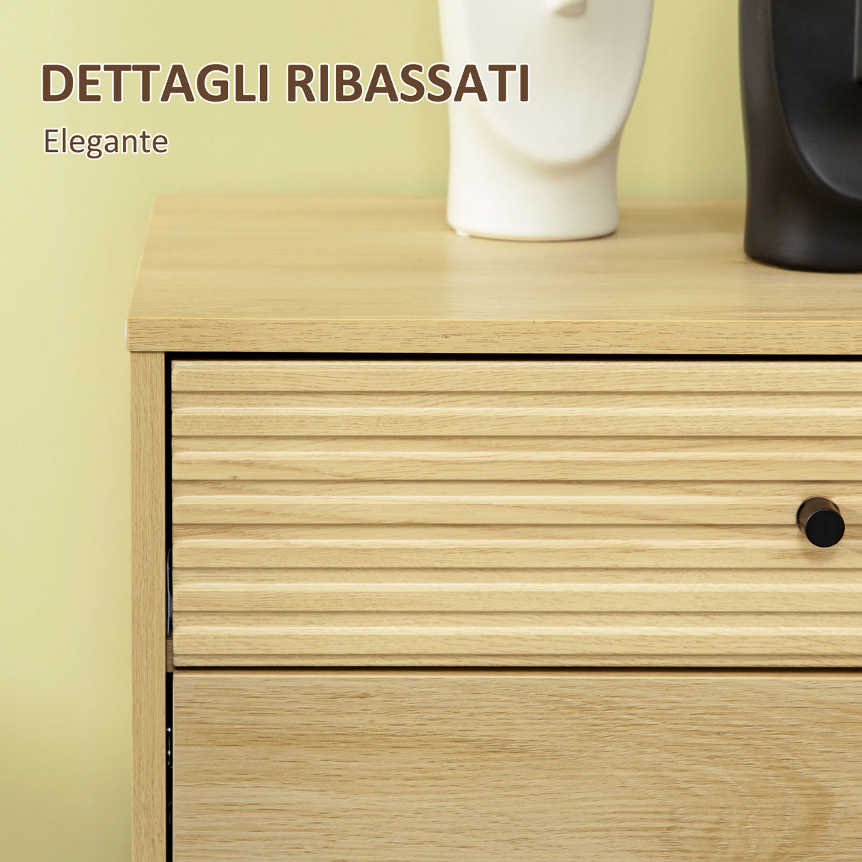 easycomfort easycomfort mobiletto basso in truciolato e acciaio da cucina e soggiorno con 2 cassetti e armadietto 120x39 5x64 cm