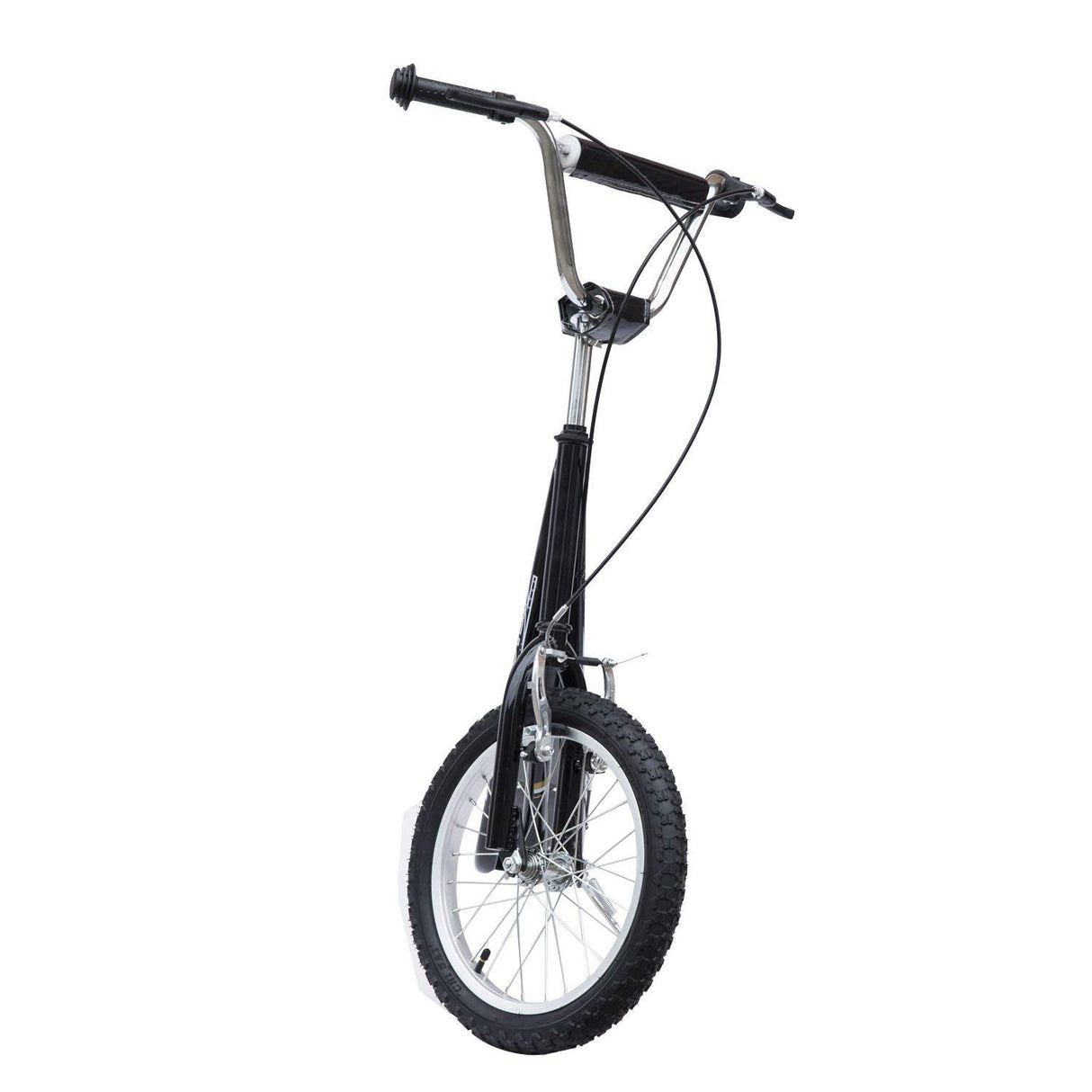 easycomfort easycomfort monopattino per bambini in acciaio con ruote grandi e freno nero