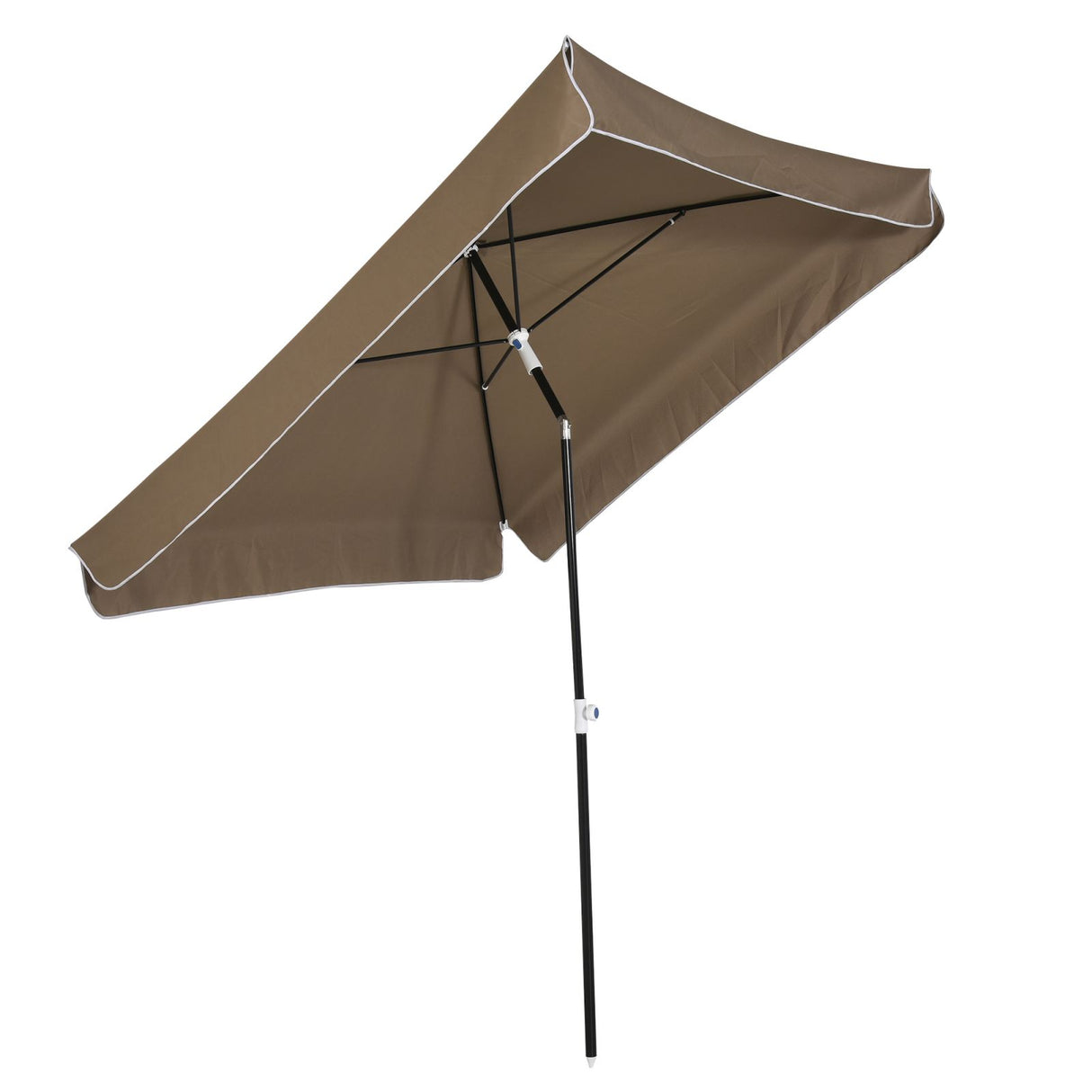 easycomfort easycomfort ombrellone da esterno 200x200cm terrazza giardino con tettuccio quadrato caffe ean 8054111846677