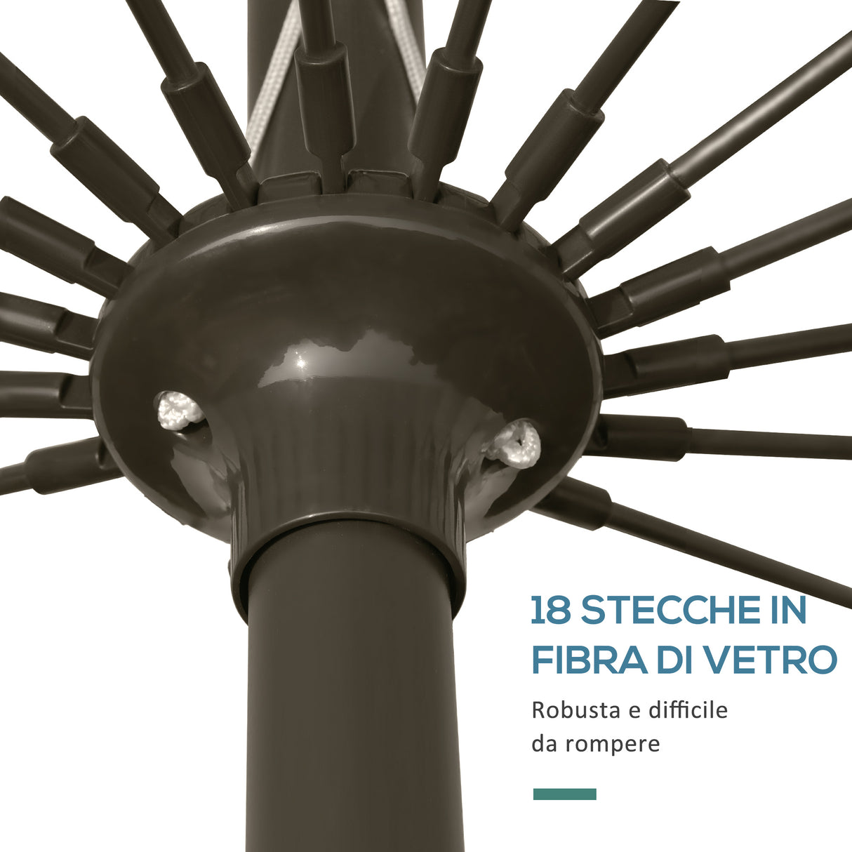 easycomfort easycomfort ombrellone da giardino e terrazza 2 5x2 5 m con manovella 18 stecche e testa inclinabile verde