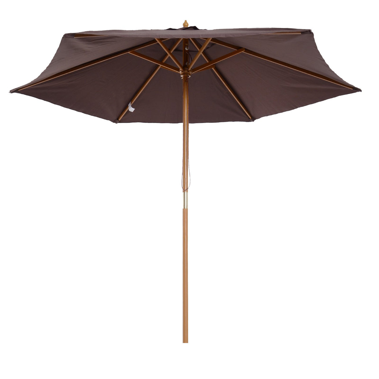 easycomfort easycomfort ombrellone da giardino e terrazza in legno poliestere 2 5x2 3m marrone ean 8054111848596