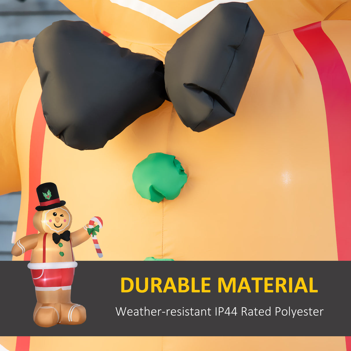 easycomfort easycomfort omino pan di zenzero gonfiabile con luci led e gonfiatore incluso 175x82x238 cm