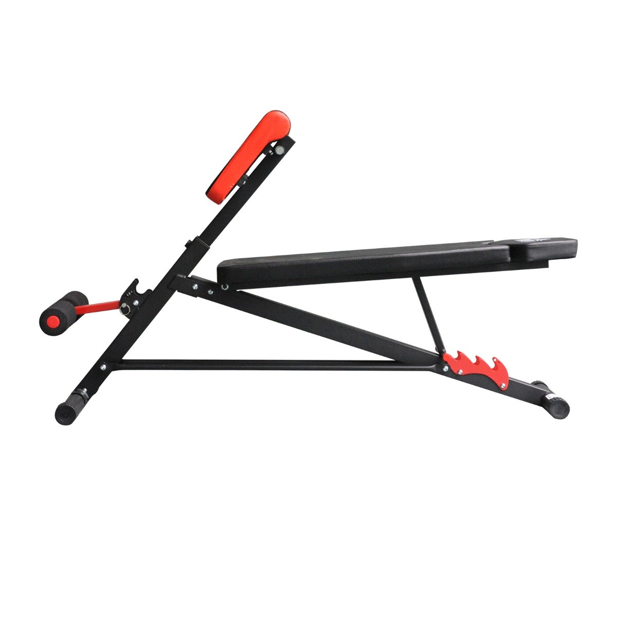 easycomfort easycomfort panca multifunzionale regolabile per allenamento gambe addome e glutei nero e rosso ean 8054144136240