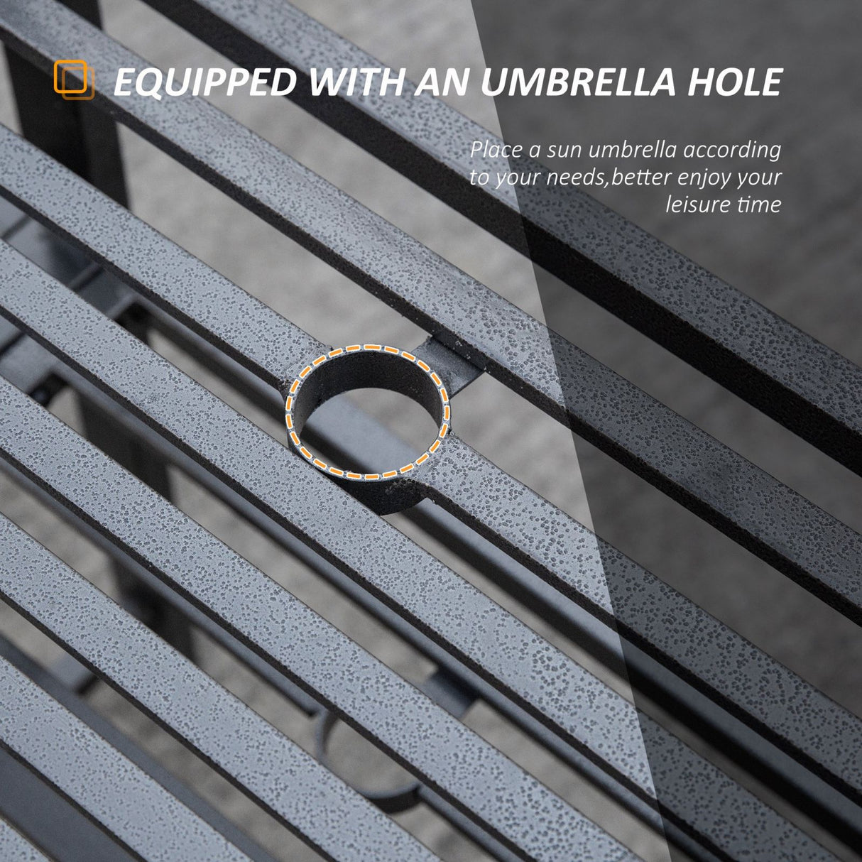 easycomfort easycomfort panchina da giardino moderna 2 posti con tavolino e foro per ombrellone ean 8054144138145