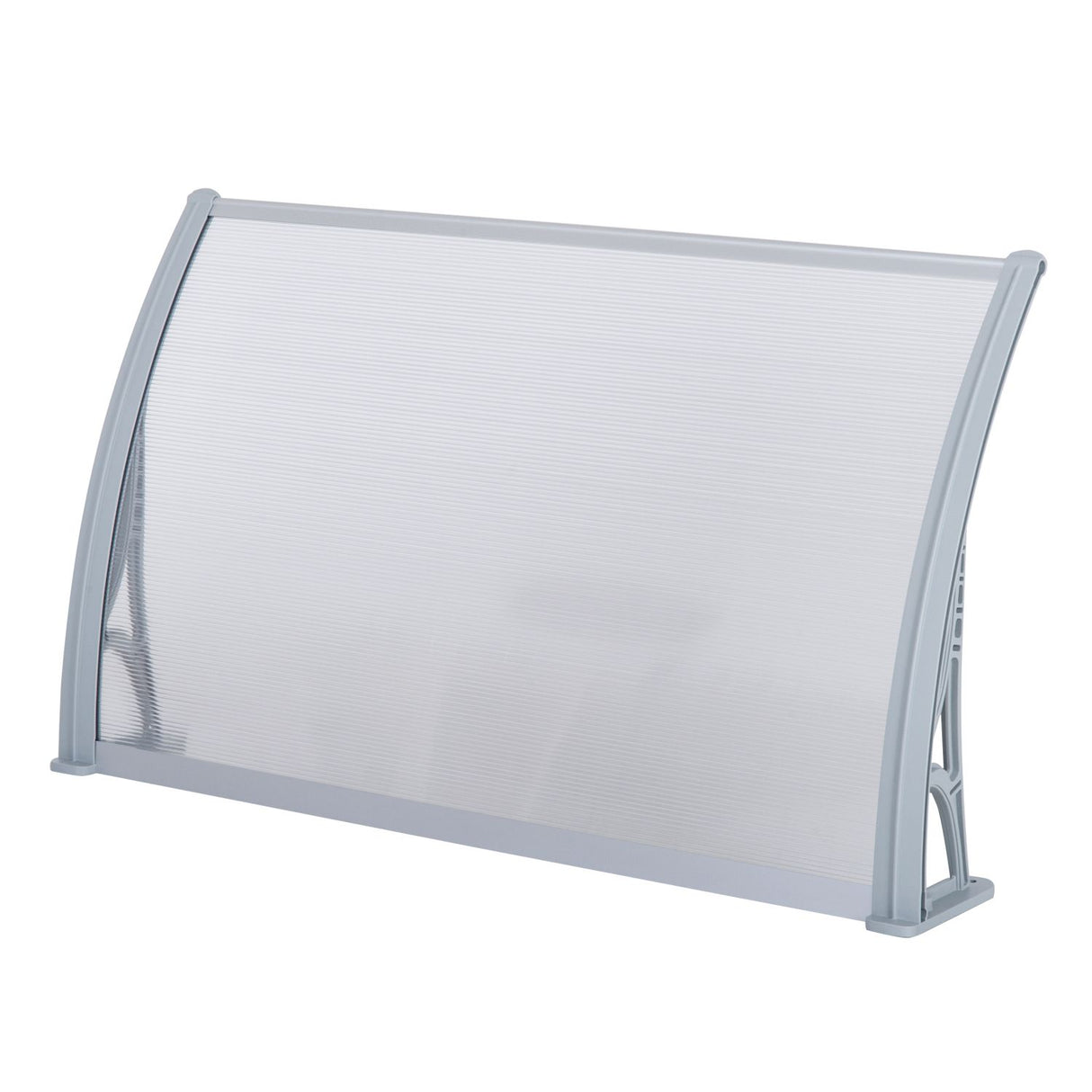 easycomfort easycomfort pensilina tettoia in pvc alveolare resistente e alluminio 140x70x21cm ean 8054144137711
