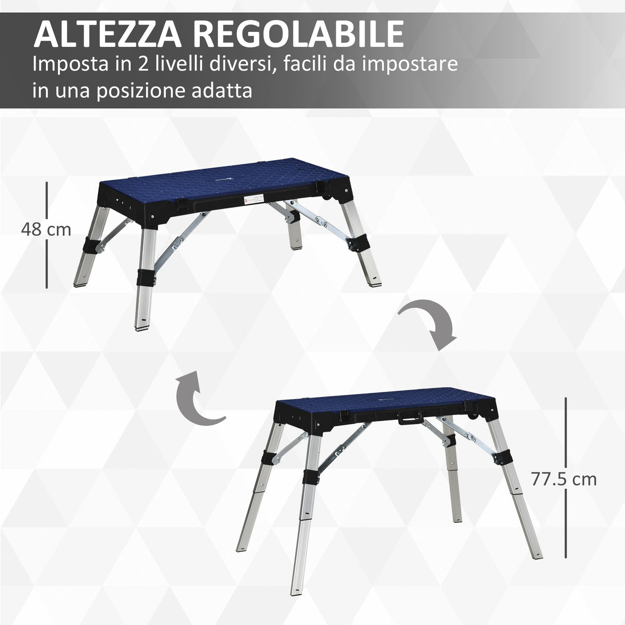 easycomfort easycomfort piattaforma da lavoro 4 in 1 pieghevole banco da lavoro impalcatura lettino sottomacchina e carrello