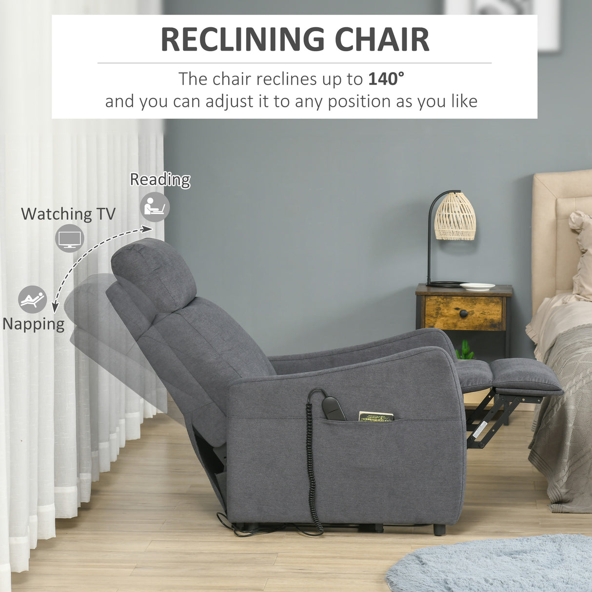 easycomfort easycomfort poltrona relax alzapersona elettrica con schienale reclinabile 140 e telecomando