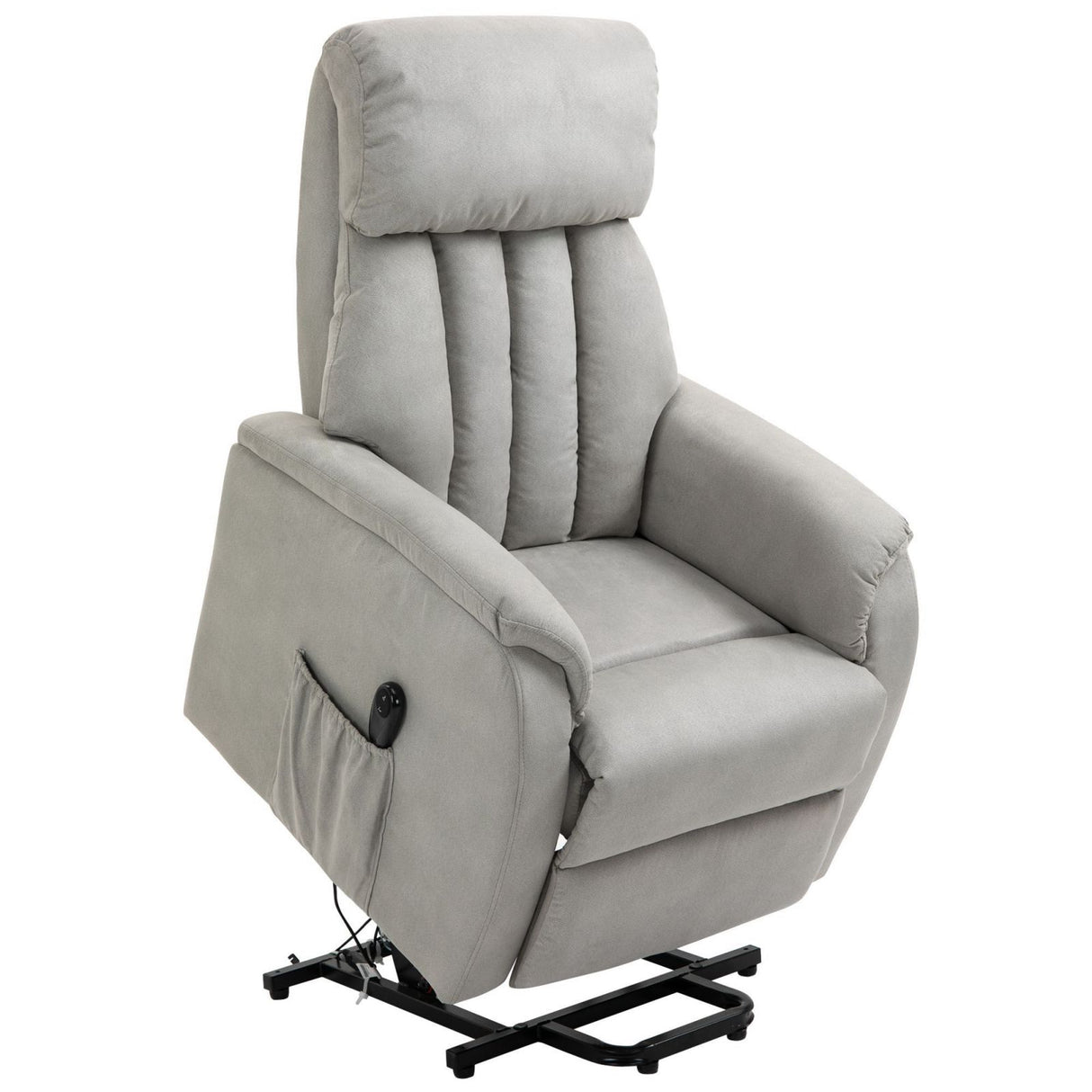 easycomfort easycomfort poltrona relax elettrica alzapersona con telecomando reclinabile 150 in tessuto grigio