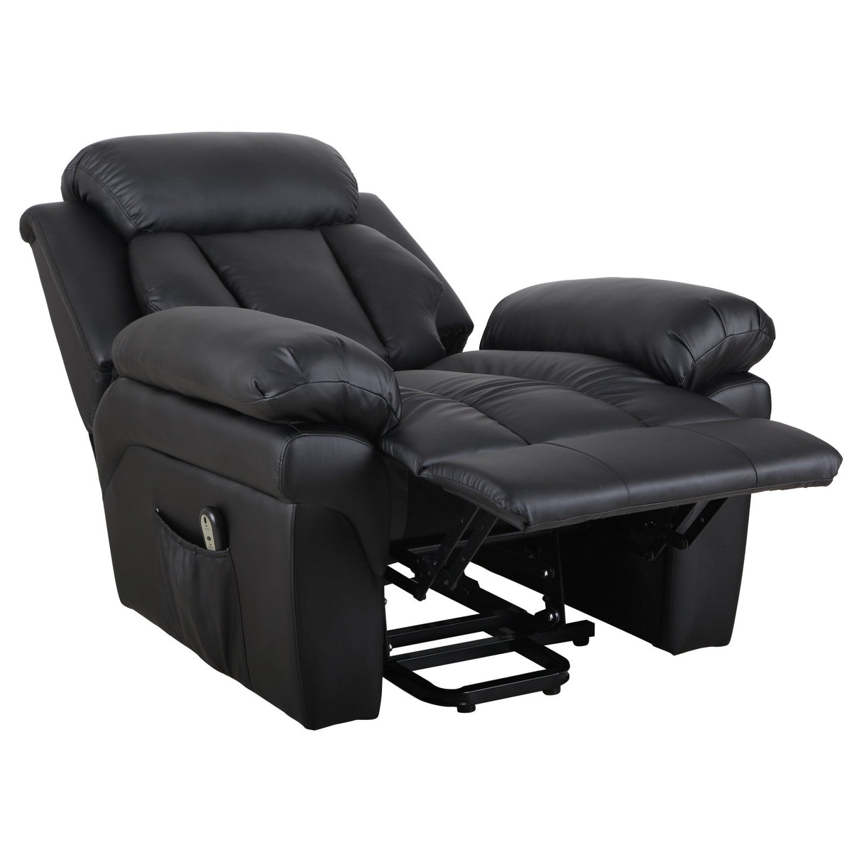 easycomfort easycomfort poltrona relax reclinabile e alzapersona con ruote e telecomando in pelle nera ean 8055776910802
