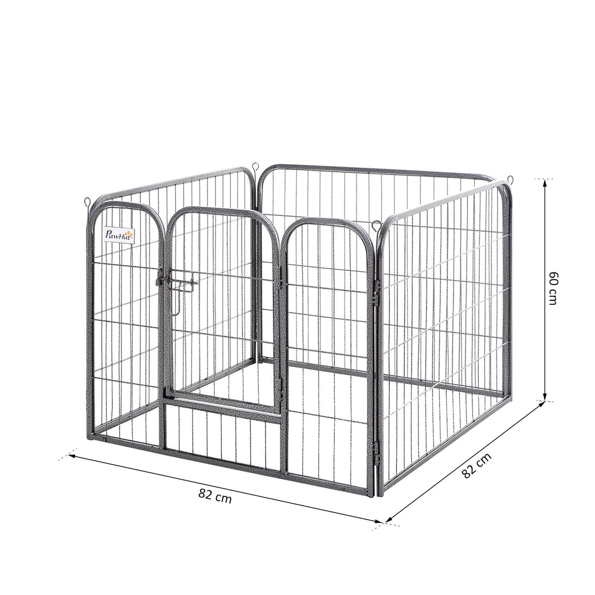 easycomfort easycomfort recinto per cani animali domestici per interni ed esterni in metallo grigio 82cm x 82cm x 60cm ean 8054111841221