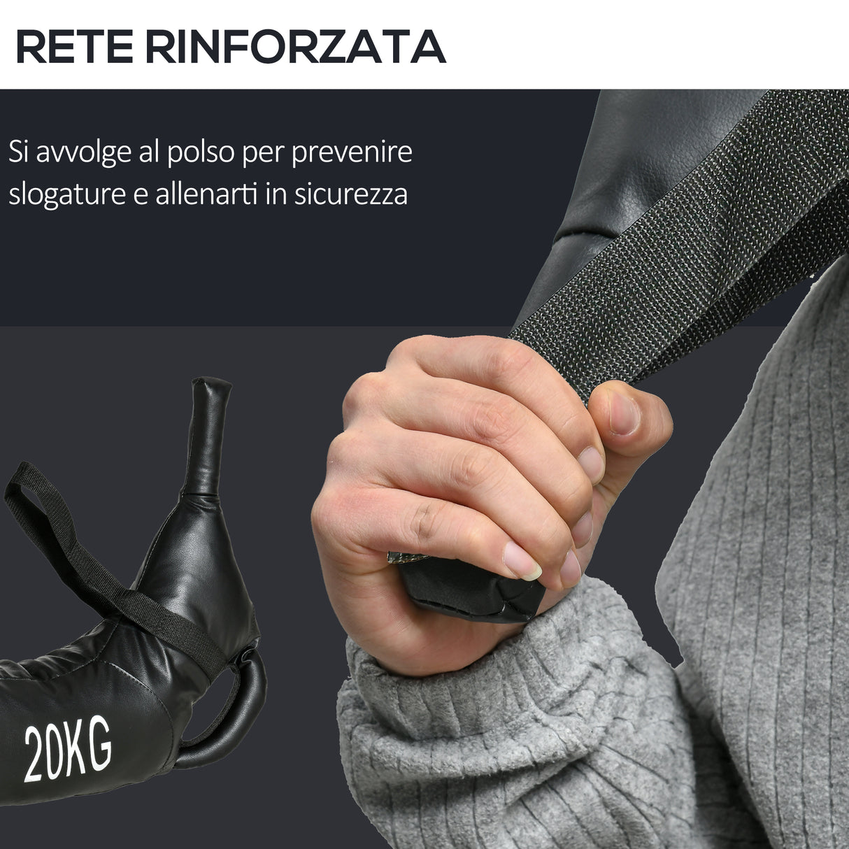 easycomfort easycomfort sacca bulgara da 20kg per allenamento fitness in casa ufficio e palestra 72x50x18 cm nero