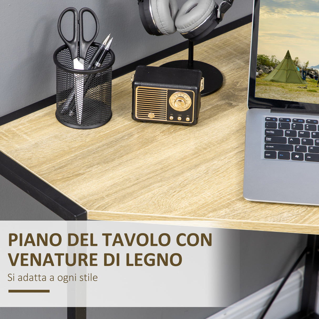 easycomfort easycomfort scrivania angolare salvaspazio in legno e metallo stile industriale 80x80x75 5cm