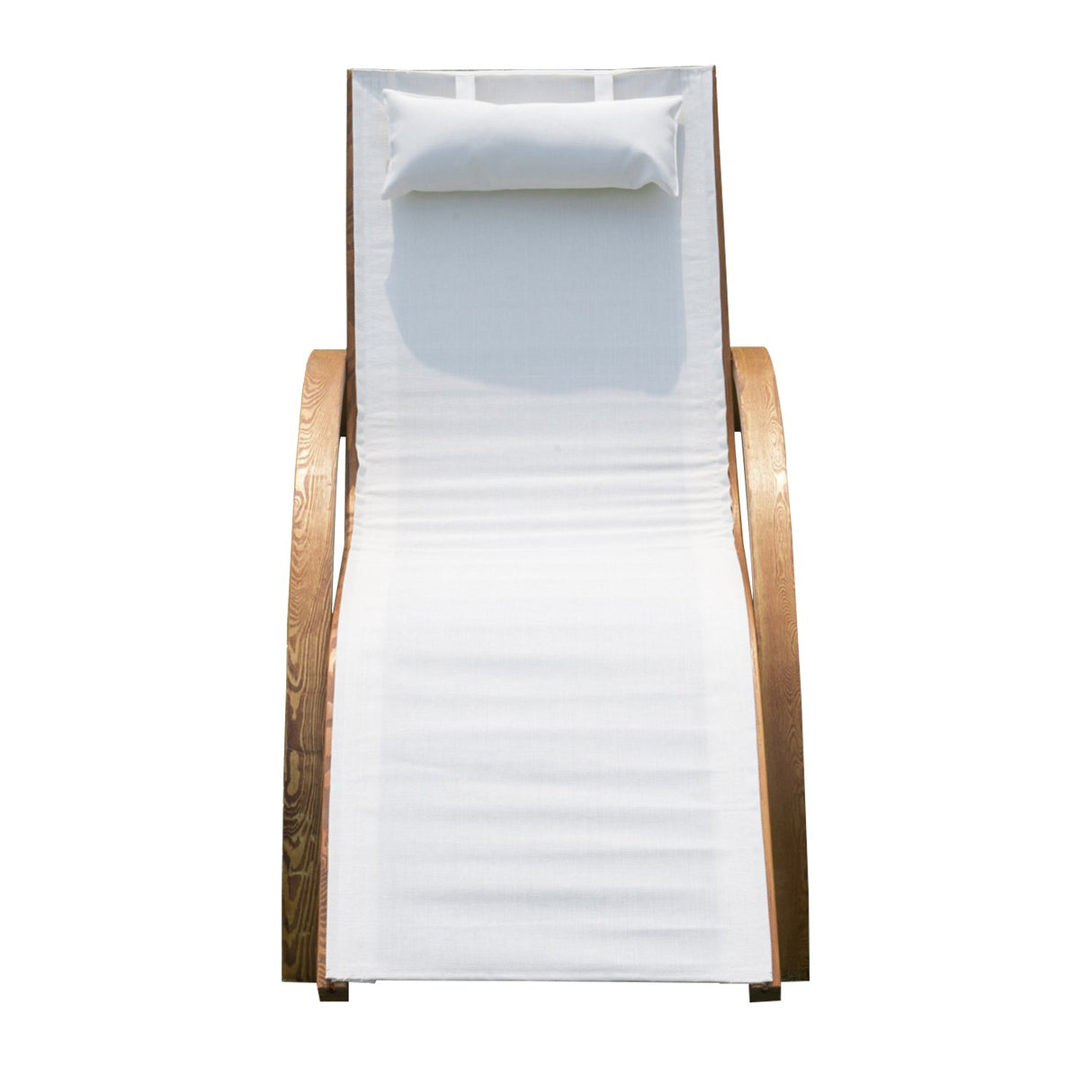 easycomfort easycomfort sdraio lettino prendisole relax da giardino in legno e texilene crema ean 8054144134420