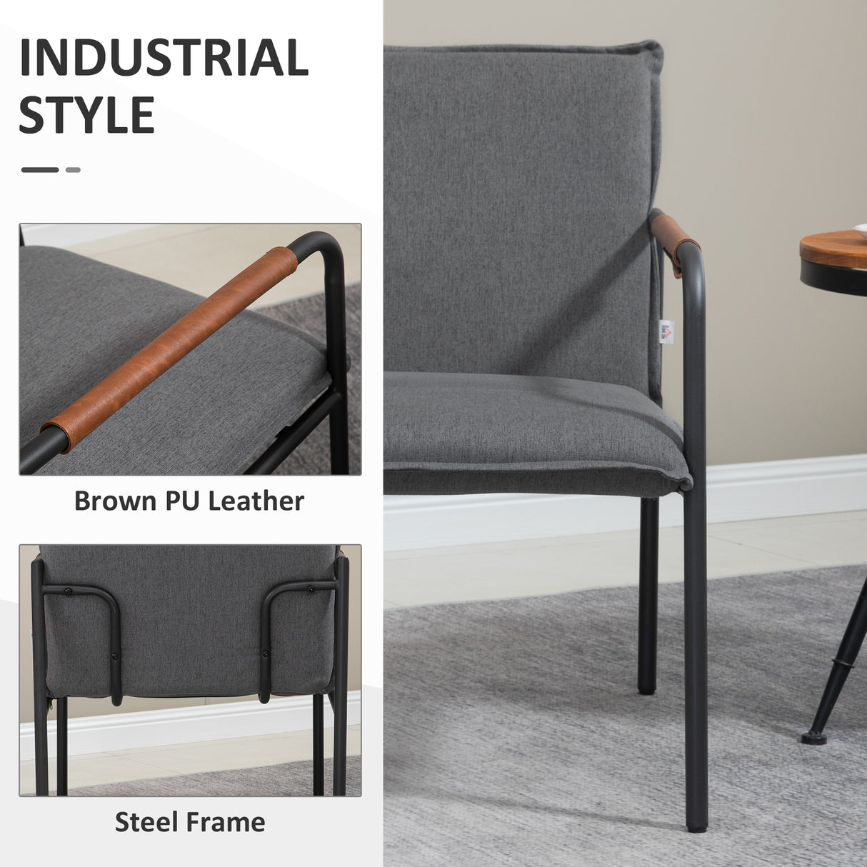 easycomfort easycomfort sedia moderna per soggiorno e camera da letto con braccioli seduta imbottita e tessuto effetto lino 65 5x85x85 cm