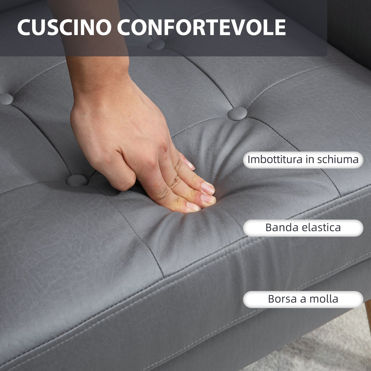 easycomfort easycomfort sedia moderna per soggiorno e camera da letto con seduta imbottita e tessuto in microfibra 72x73x94 cm grigia