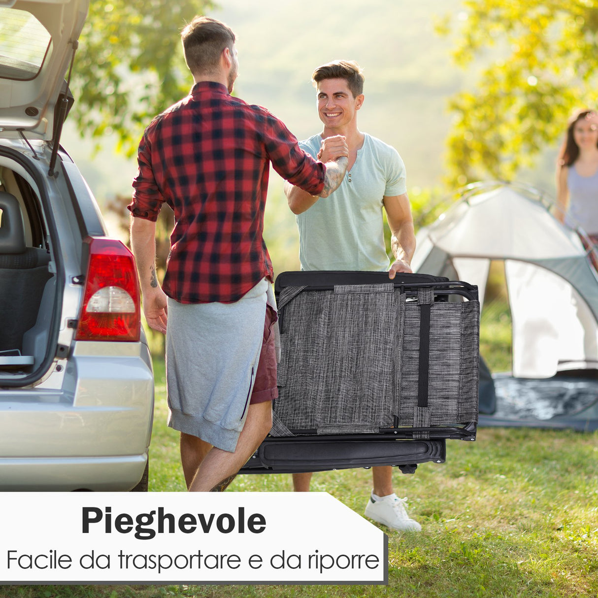 easycomfort easycomfort sedia sdraio da giardino zero gravity con tettuccio e portabicchieri grigio ean 8054144130446