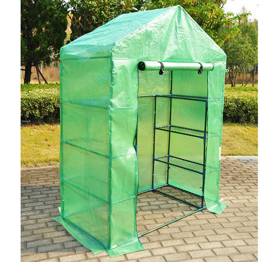 easycomfort easycomfort serra con scaffali serre agricole con tetto a spiovente in pe 143x73x195cm ean 8054111843669