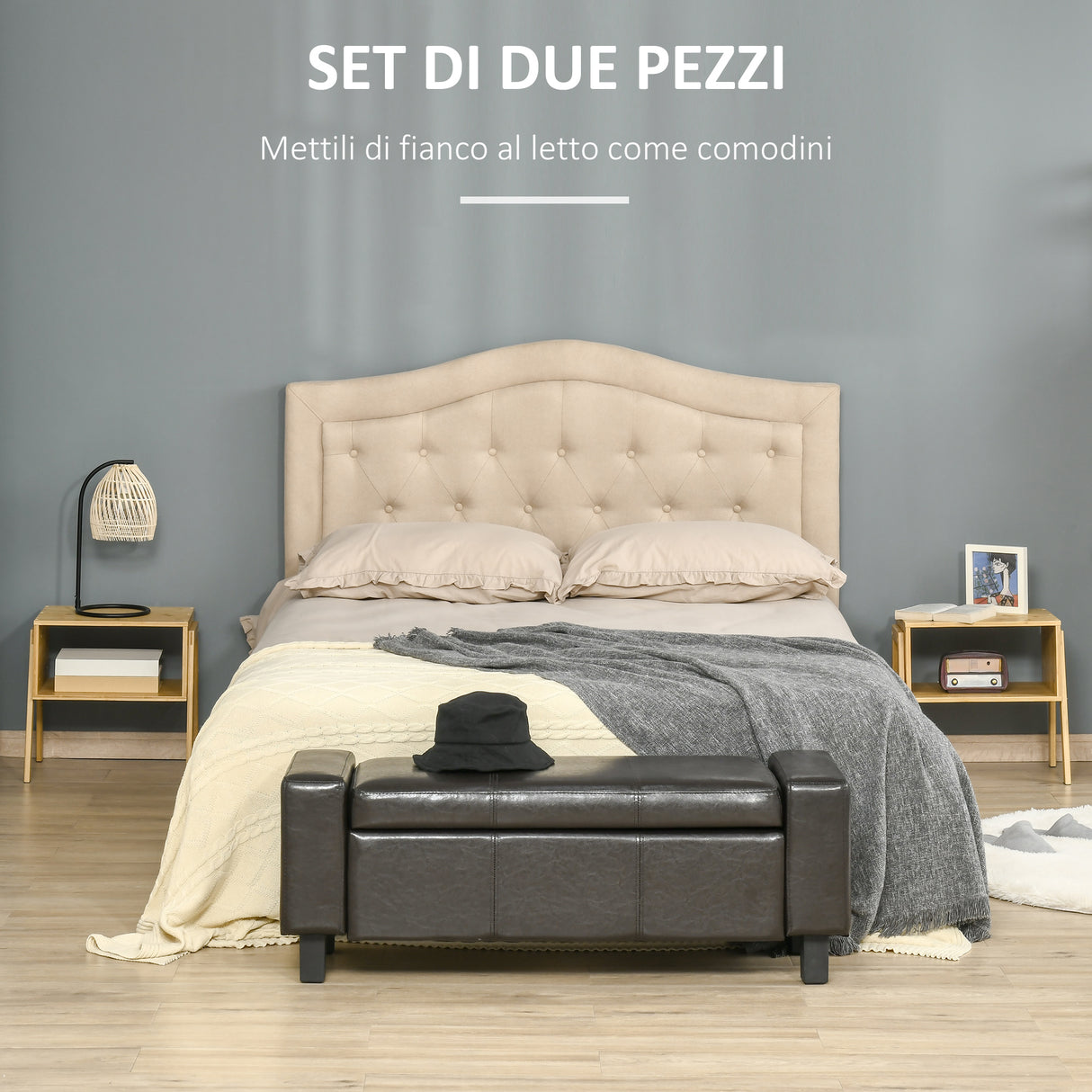 easycomfort easycomfort set 2 comodini design aperto e impilabile struttura in bambu 43x32 5x42cm