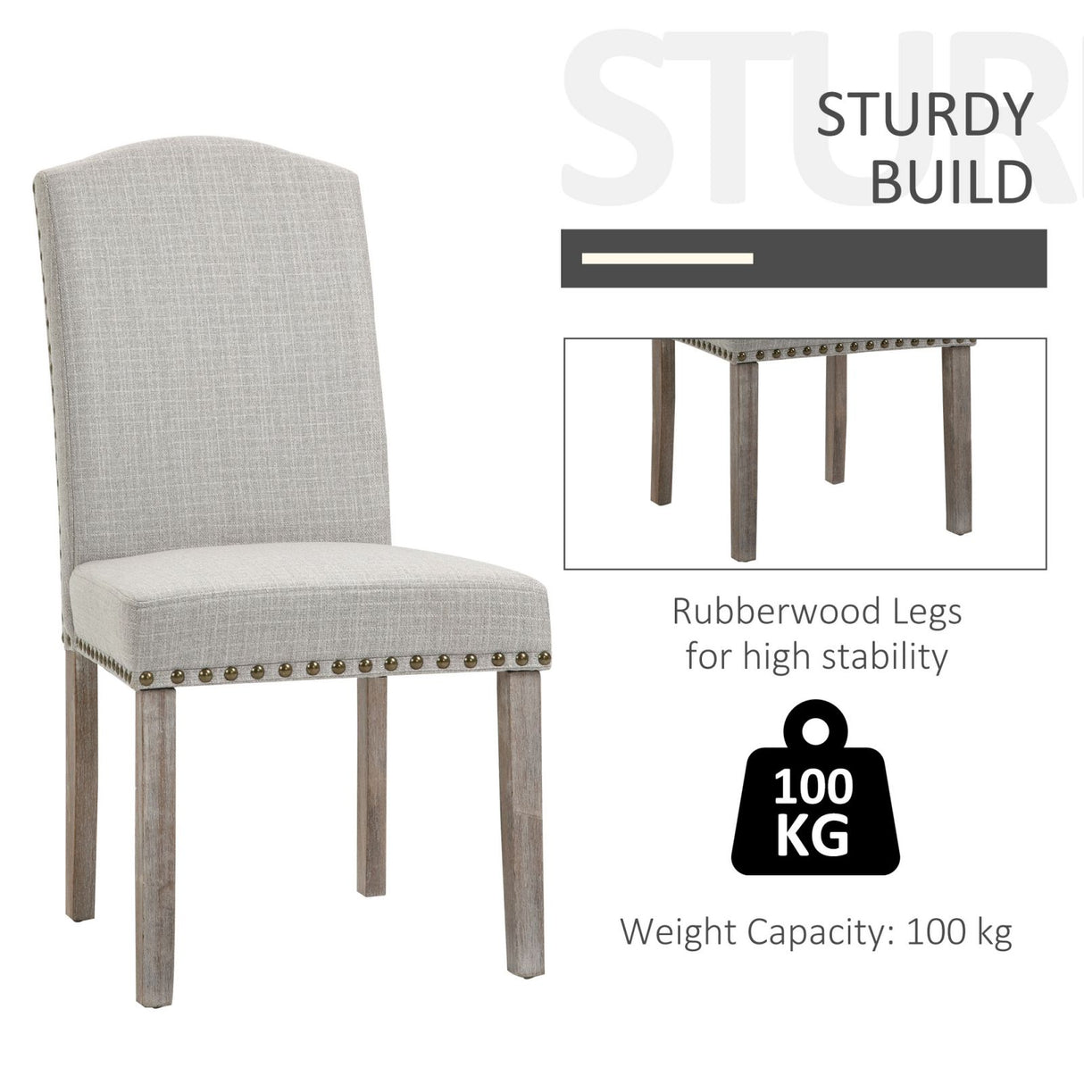 easycomfort easycomfort set 2 sedie imbottite stile classico da salotto e soggiorno grigio chiaro ean 8055776910680