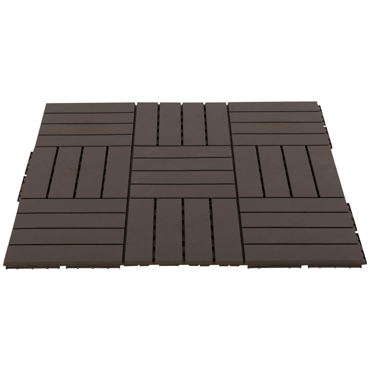 easycomfort easycomfort set 9 mattonelle a incastro per terrazzo 30x30x2cm 0 81 mq marrone ean 8054111844345