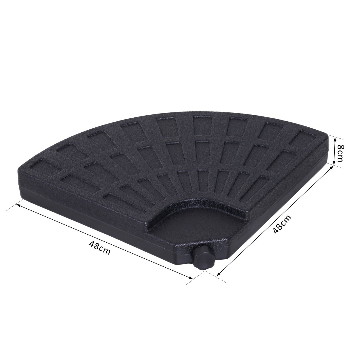 easycomfort easycomfort set base per ombrellone 4 pezzi componibili max 17 litri nero hdpe ean 8054111846745