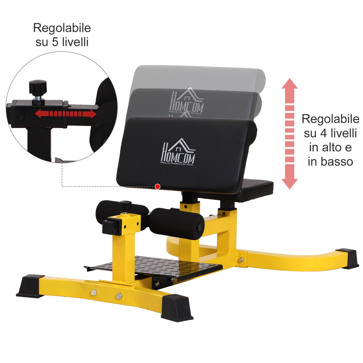 easycomfort easycomfort squat machine multifunzione 3 in 1 regolabile sit up push up per il fitness fianchi e gambe acciaio nero ean 8054111847117