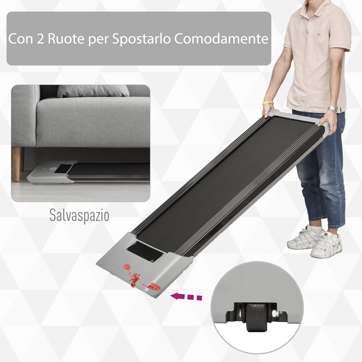 easycomfort easycomfort tapis roulant elettrico senza manubrio con motore 500 w e 2 ruote ean 8055776915135