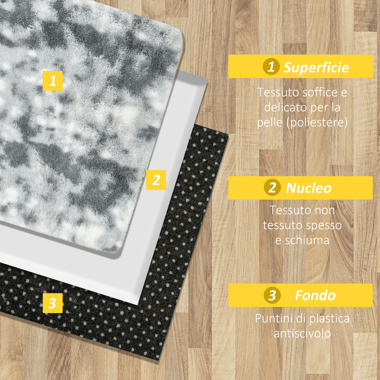 easycomfort easycomfort tappeto moderno in poliestere per camera e salotto 200x120cm grigio chiaro