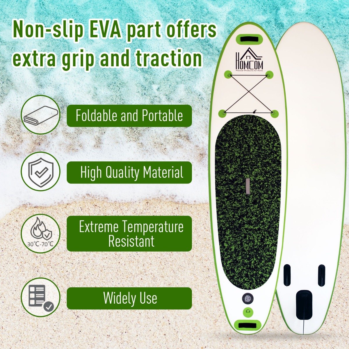 easycomfort easycomfort tavola gonfiabile sup stand up paddle con pagaia verde 302 x 76 x 15 cm ean 8055776915494