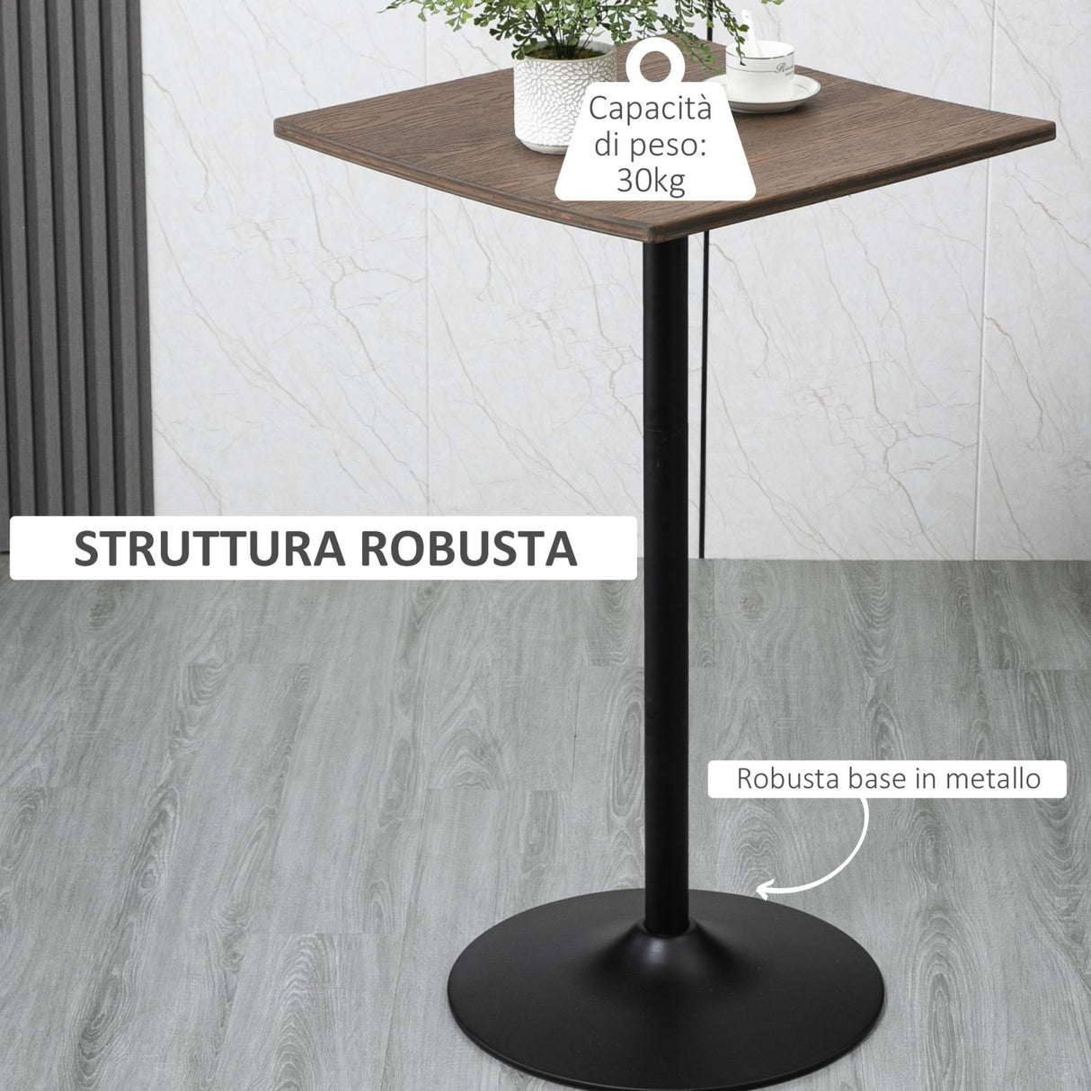 easycomfort easycomfort tavolo alto da cucina marrone