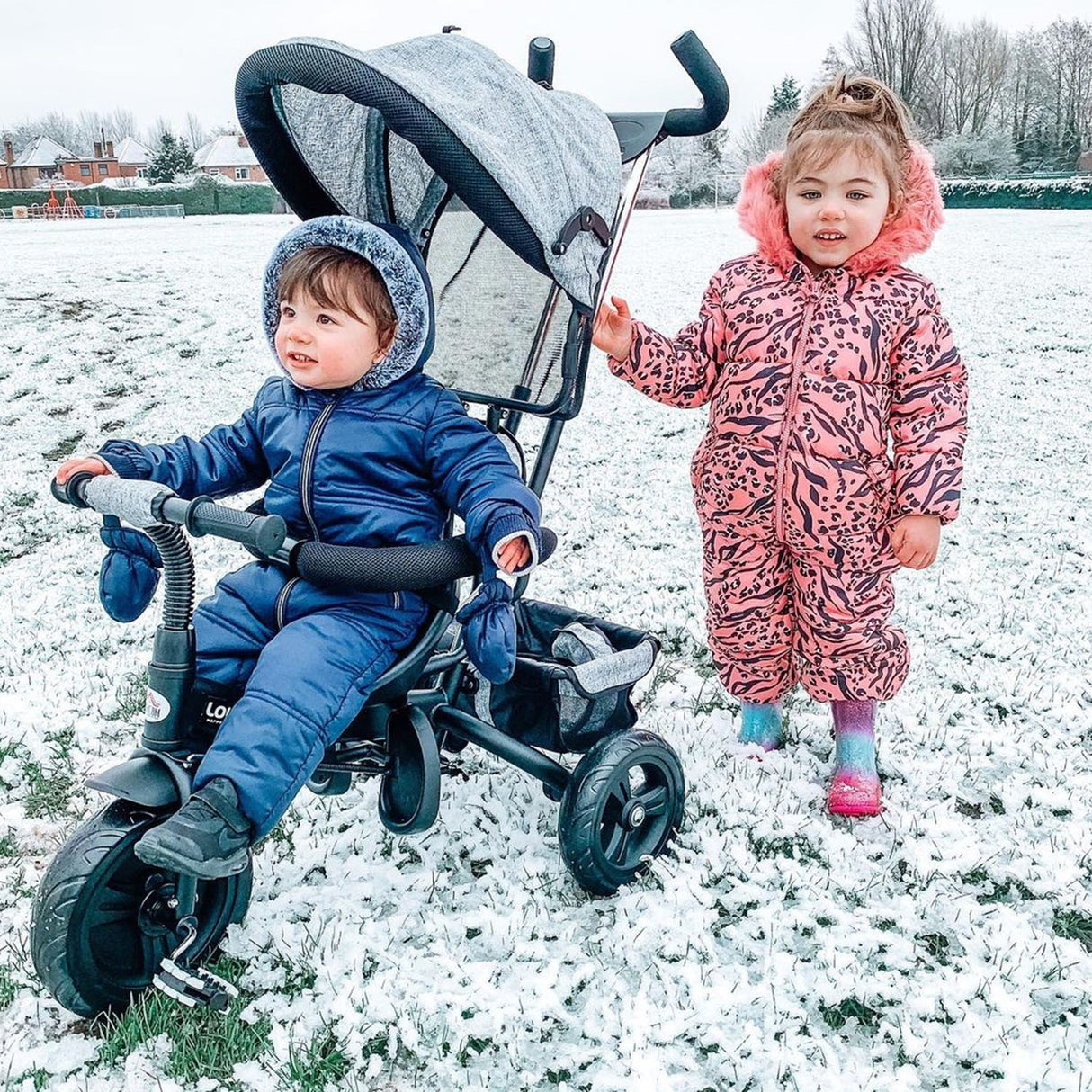 easycomfort easycomfort triciclo passeggino 2 in 1 pieghevole per bambini 18 mesi con maniglione