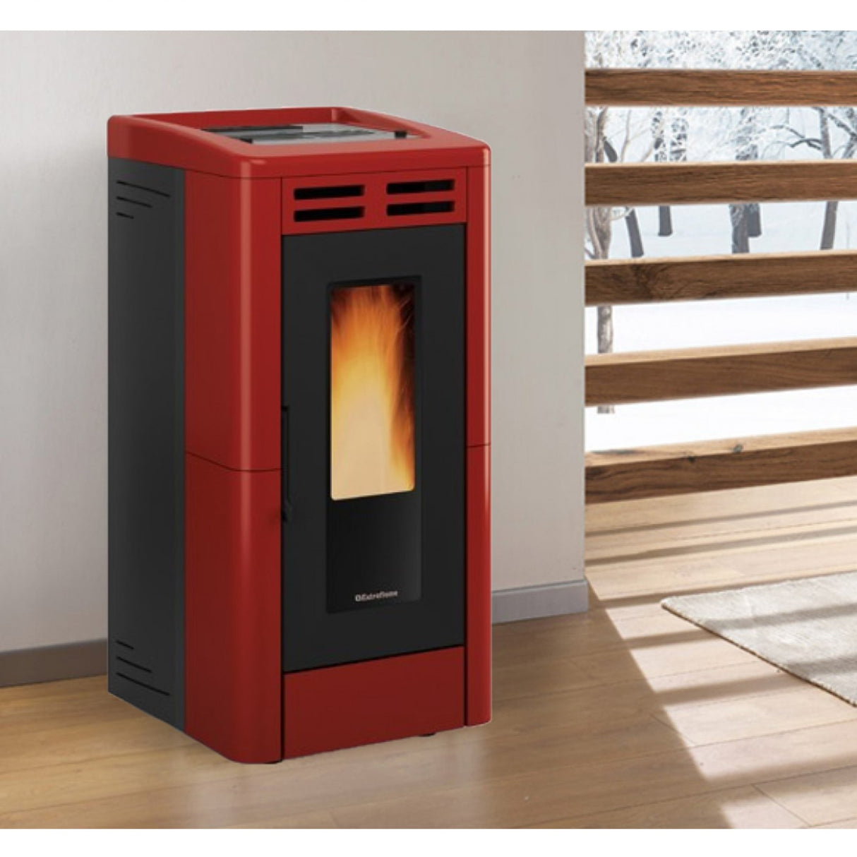 la nordica stufa a pellet in maiolica la nordica extraflame modello anastasia plus 12 kw disponibile in vari colori bianca