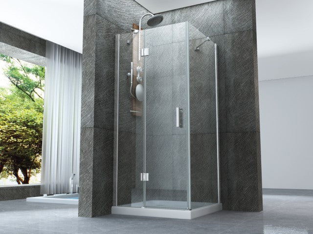 box doccia 2 lati in cristallo 8mm apertura a battente esterna 049