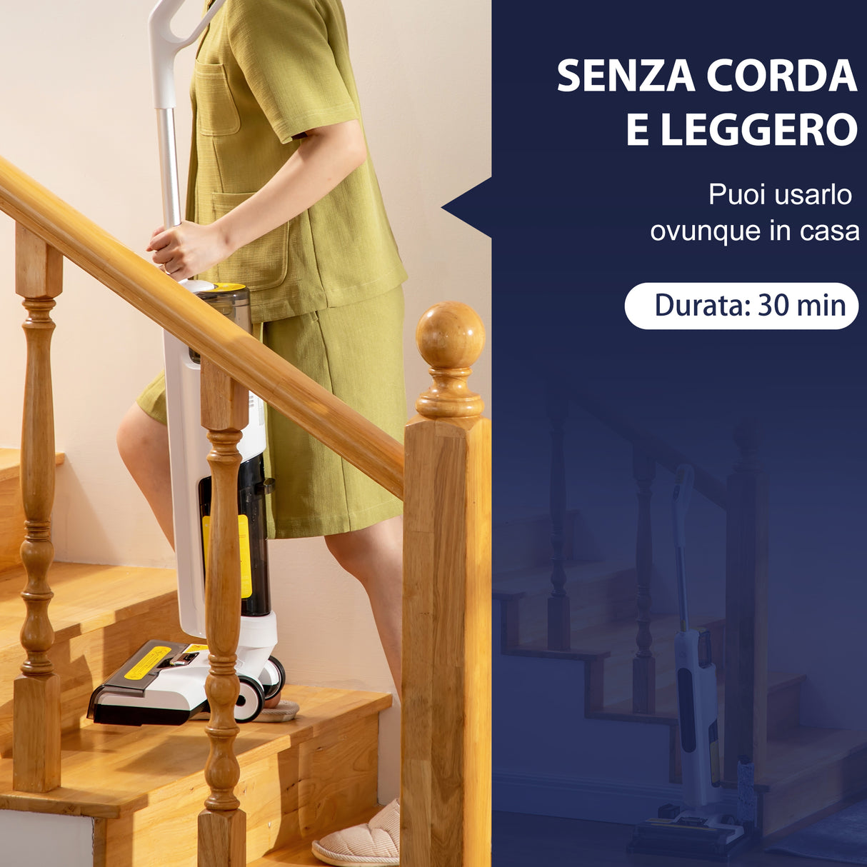 easycomfort easycomfort aspirapolvere senza fili wet dry scopa elettrica lavapavimenti con 2 serbatoi